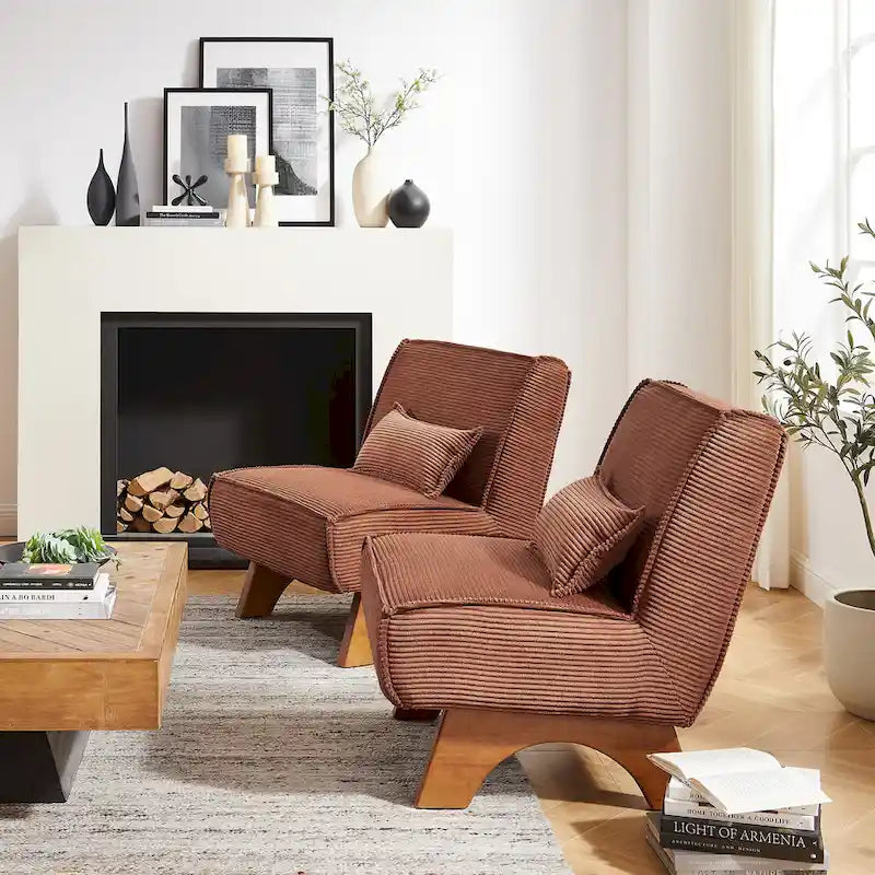 Art Leon Set of 2 Polyester Accent Chair