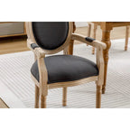 Set van 2 gestoffeerde eetkamerstoelen met armleuningen