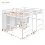 Double Twin Loft Beds with Wardrobes and Staircase