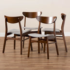 Parlin Mid-Century Modern Transitional 4-delige eetkamerstoelenset