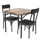 Eettafelset voor 2 personen met gestoffeerde stoelen