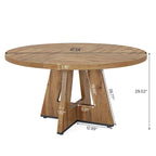 47 inch ronde eettafel voor 4 personen, houten keukentafel voor keuken, eetkamer en woonkamer - N.v.t.