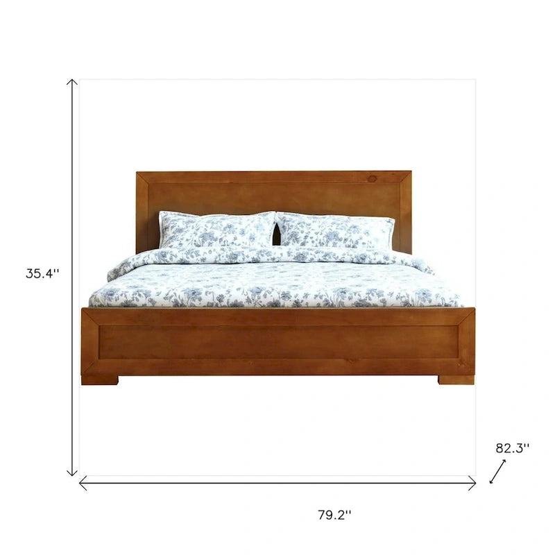 Eiken Inlegpanelen Massief Houten Kingsize Bedframe