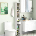 Slanke hoge badkamerkast met lade