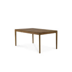 Natuurlijke teak uitschuifbare eettafel met verborgen verlengblad voor de eetkamer