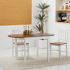 HOMCOM 55 massief houten keukentafel, klaptafel voor kleine ruimtes, opvouwbare eettafel