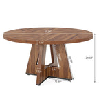 47 inch ronde eettafel voor 4 personen, houten keukentafel voor keuken, eetkamer en woonkamer - N.v.t.