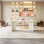Eettafel van 63 inch voor 4-6 personen, moderne rechthoekige keukentafel