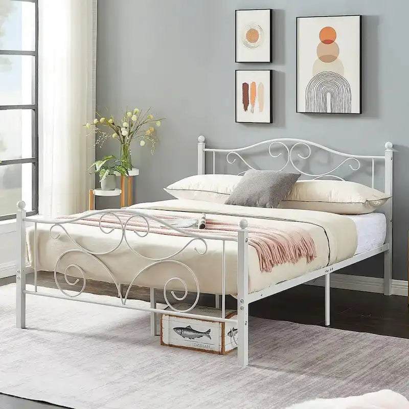 Javlergo Victoria metalen bedframe met hoofd- en voetbord