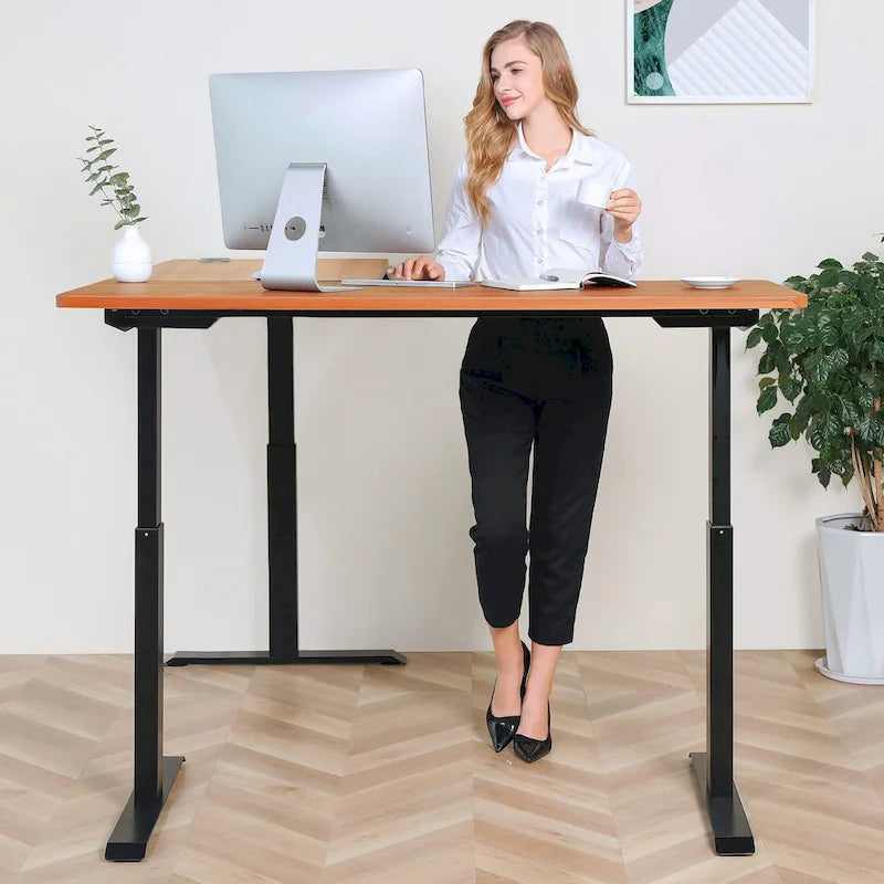 BRODAN Electric Standing Desk, Adjustable Height Office Desk, L Shape