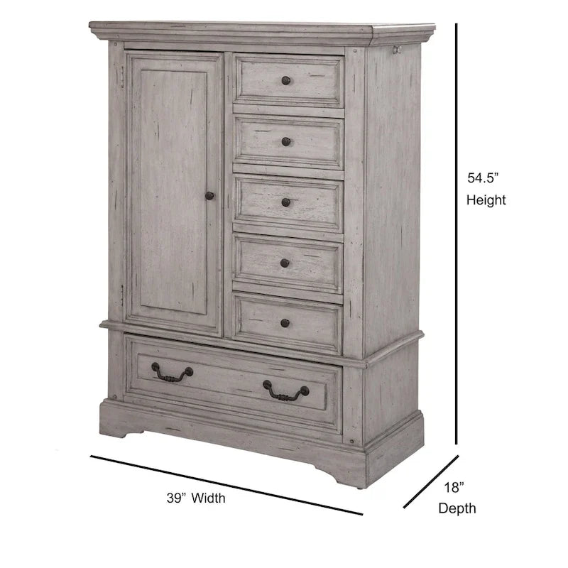 Lakewood Antique Finish Gentleman's Drawer Chest