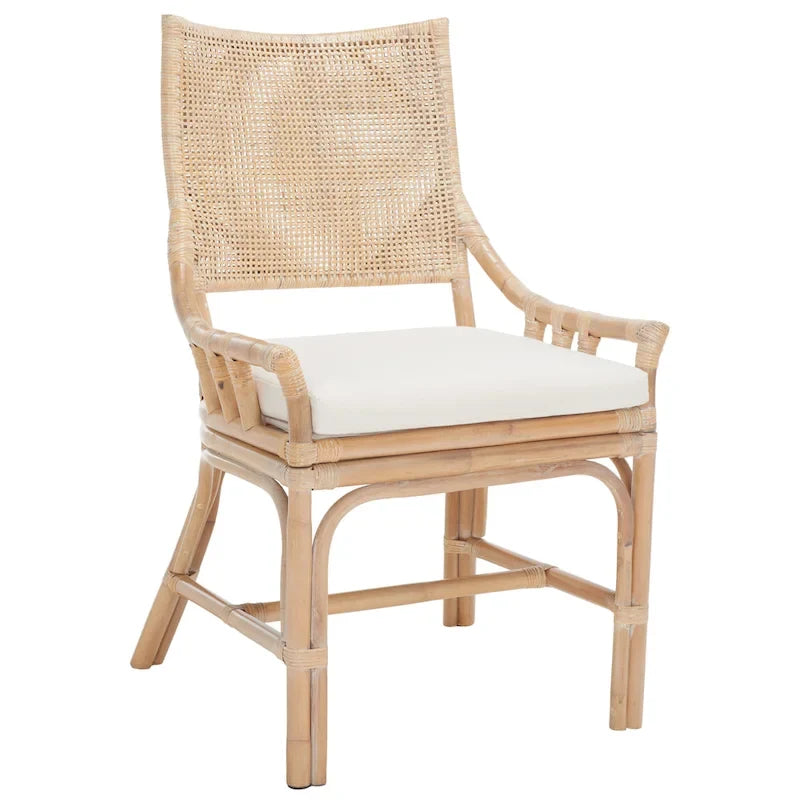 Coastal rotan stoel met kussen 22 B x 24 L x 37 H 22B x 24D x 37H