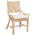 Coastal rotan stoel met kussen 22 B x 24 L x 37 H 22B x 24D x 37H