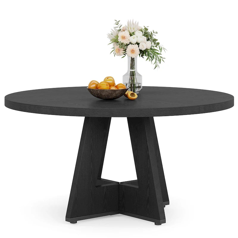 47 inch ronde eettafel voor 4 personen, houten keukentafel voor keuken, eetkamer en woonkamer - N.v.t.