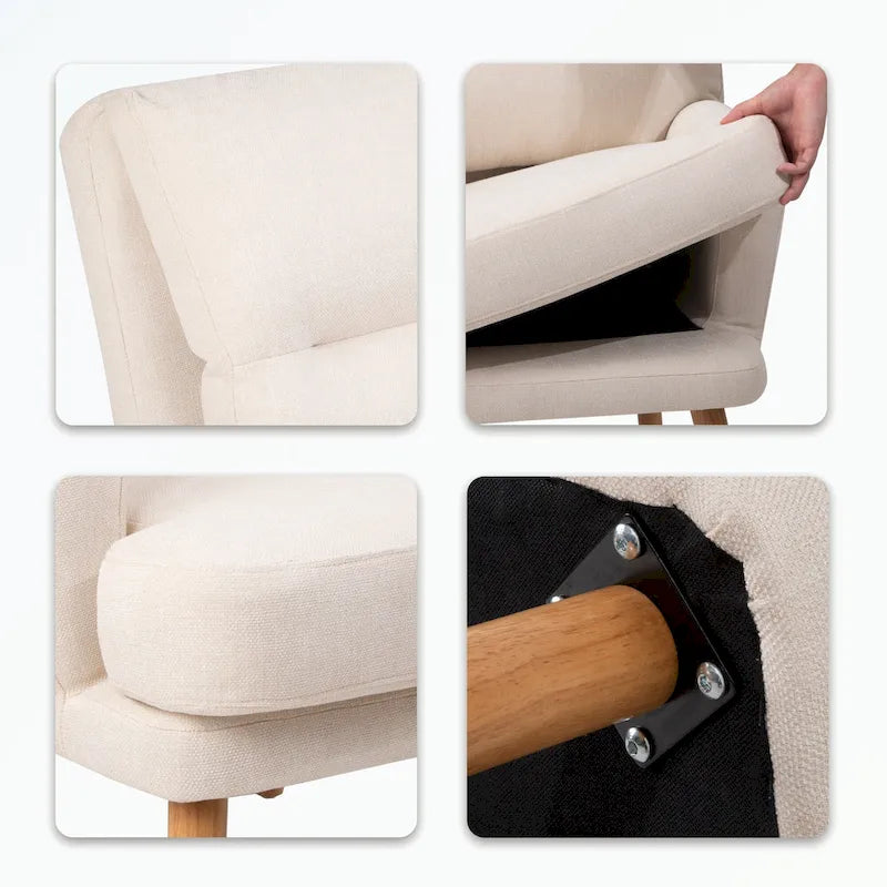 Fauteuil met voetenbank, met verstelbare rugleuning