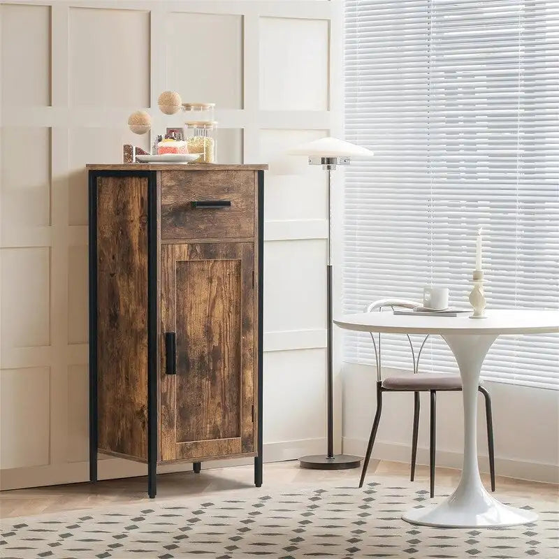 Smalle vloerkast met 1 deur en 1 lade - 11,8D x 13,8B x 31,5H