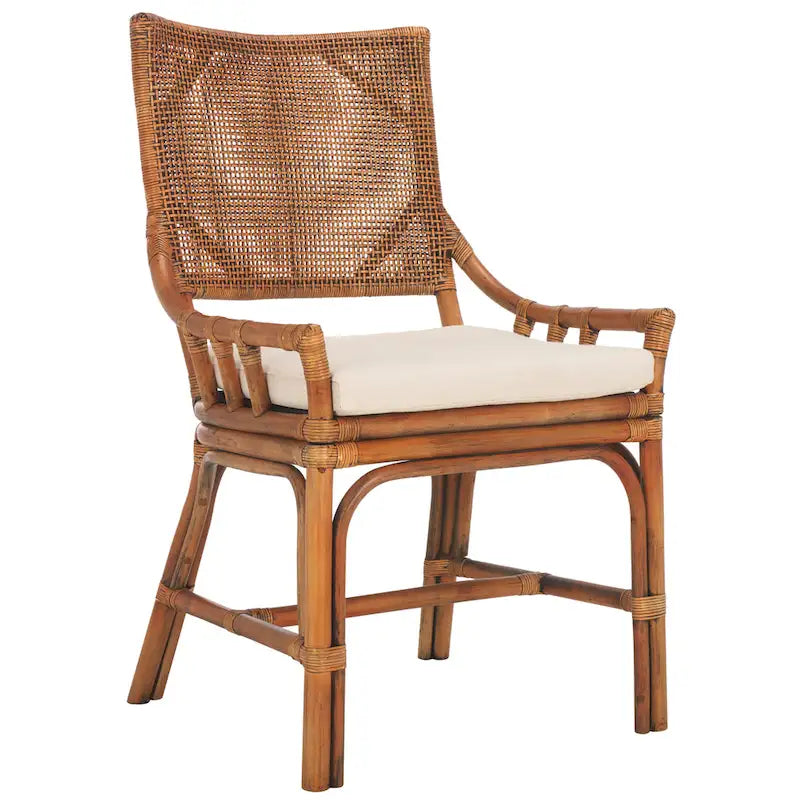 Coastal rotan stoel met kussen 22 B x 24 L x 37 H 22B x 24D x 37H