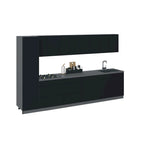 Keuken Elegante Collectie Zwarte Kleur Basis Maat 11Ft Breed - 135x24