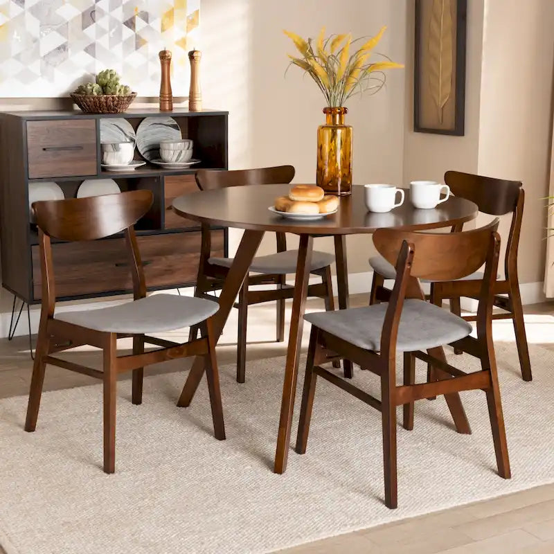 Philip Mid-Century Modern Transitional 5-delige eetkamerset