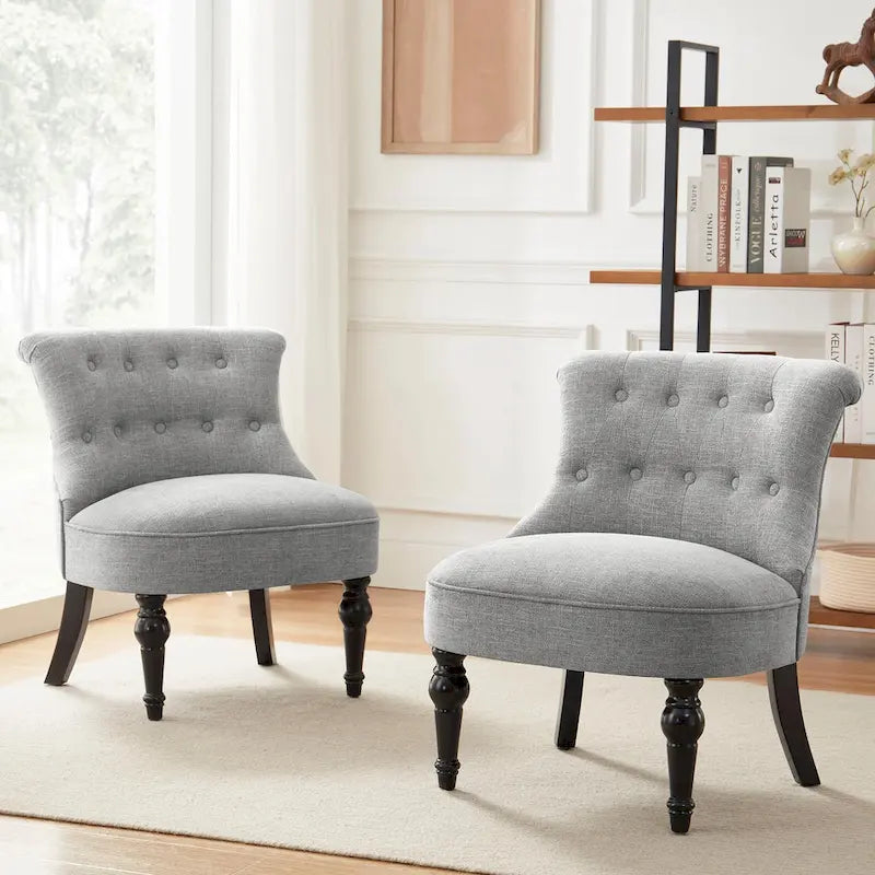 Comfortabele armloze accentstoel voor de woonkamer
