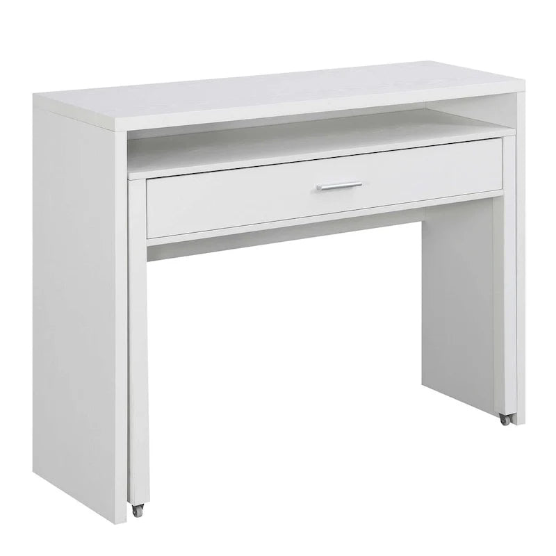 Convenience Concepts Newport JB Console/Uitschuifbaar bureau met lade en verhoger