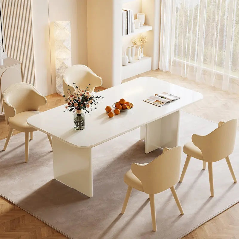 Eettafel van 63 inch voor 4-6 personen, moderne rechthoekige keukentafel