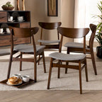 Parlin Mid-Century Modern Transitional 4-delige eetkamerstoelenset