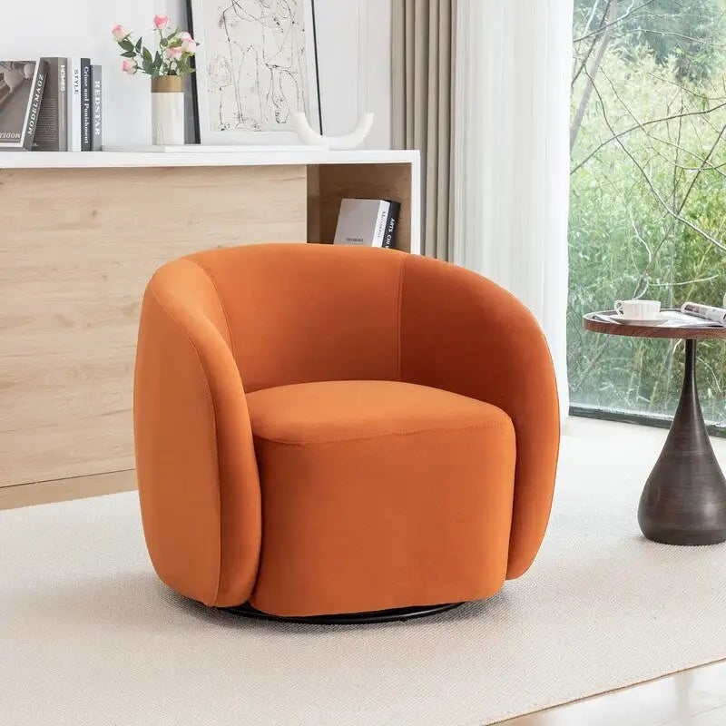 Modern Swivel Barrel Accent Chair