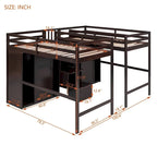 Double Twin Loft Beds with Wardrobes and Staircase