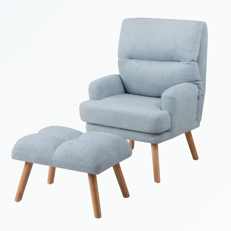 Fauteuil met voetenbank, met verstelbare rugleuning