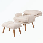 Fauteuil met voetenbank, met verstelbare rugleuning