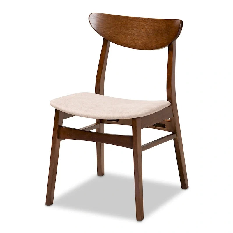 Parlin Mid-Century Modern Transitional 4-delige eetkamerstoelenset