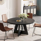 47 inch ronde eettafel voor 4 personen, houten keukentafel voor keuken, eetkamer en woonkamer - N.v.t.