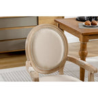 Set van 2 gestoffeerde eetkamerstoelen met armleuningen