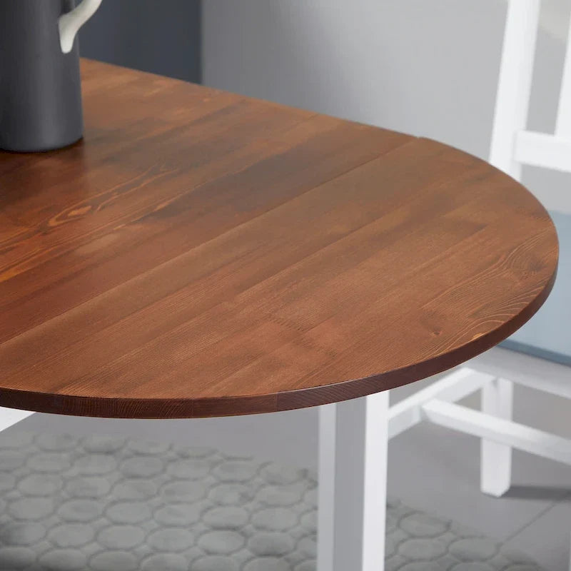 HOMCOM 55 massief houten keukentafel, klaptafel voor kleine ruimtes, opvouwbare eettafel