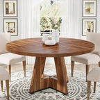 47 inch ronde eettafel voor 4 personen, houten keukentafel voor keuken, eetkamer en woonkamer - N.v.t.