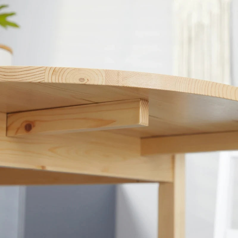 HOMCOM 55 massief houten keukentafel, klaptafel voor kleine ruimtes, opvouwbare eettafel