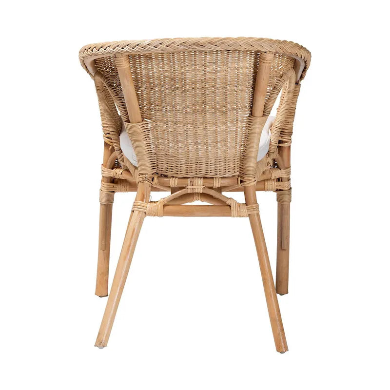 Abbey Modern Bohemian Natural Rattan Dining Chair