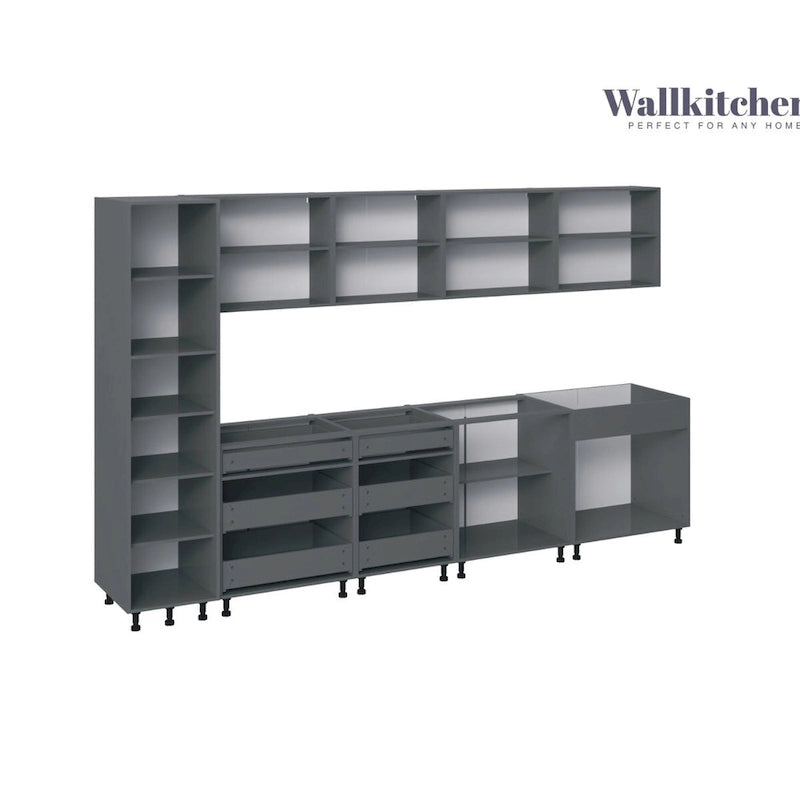 Keuken Elegante Collectie Zwarte Kleur Basis Maat 11Ft Breed - 135x24
