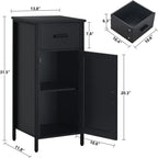 Smalle vloerkast met 1 deur en 1 lade - 11,8D x 13,8B x 31,5H