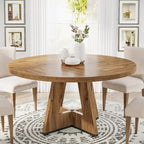47 inch ronde eettafel voor 4 personen, houten keukentafel voor keuken, eetkamer en woonkamer - N.v.t.