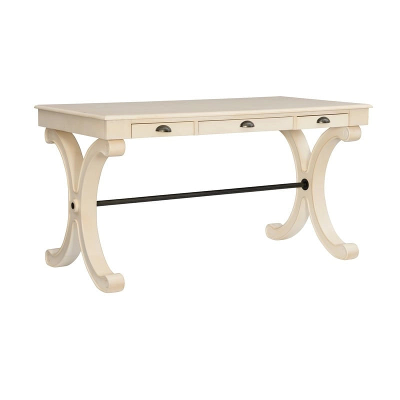 Schrijftafel met 3 lades en X-vormige poten