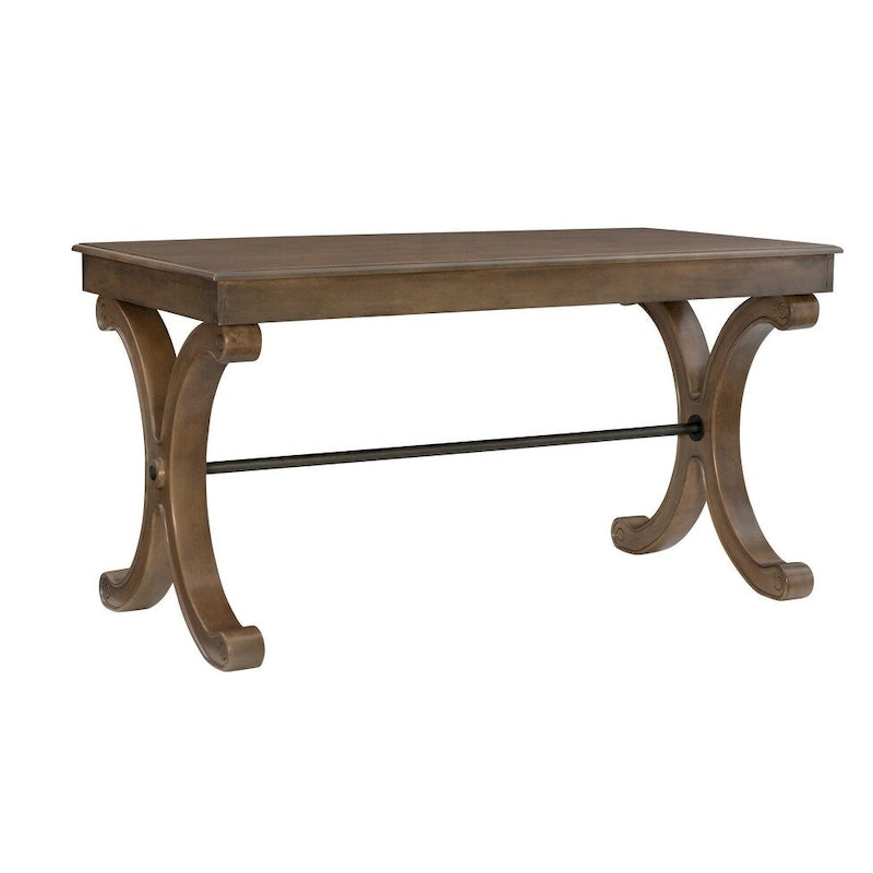 Schrijftafel met 3 lades en X-vormige poten