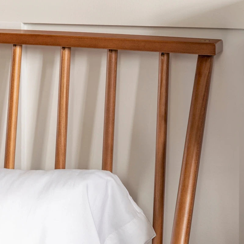 Massief houten spijlenbed