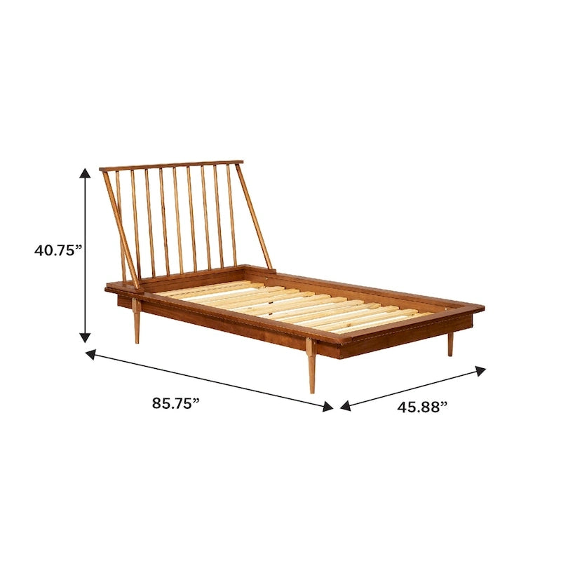 Massief houten spijlenbed