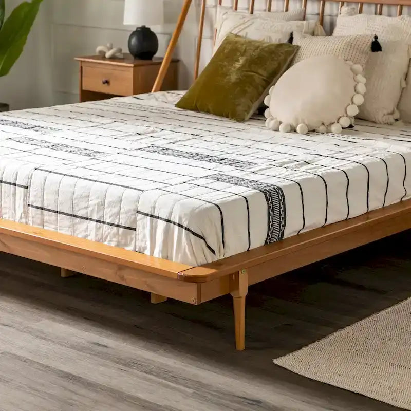 Massief houten spijlenbed