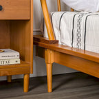 Massief houten spijlenbed
