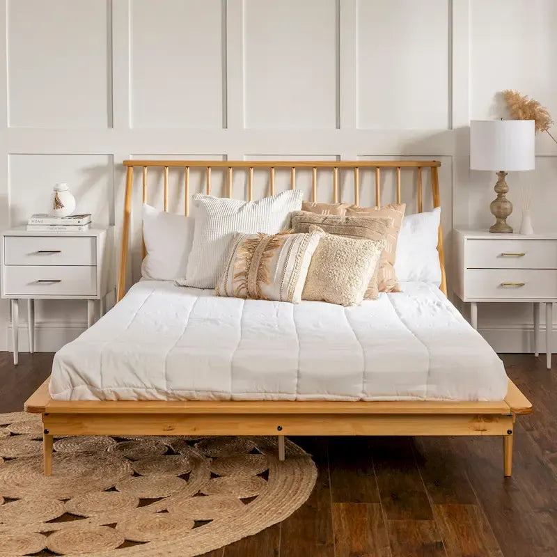 Massief houten spijlenbed