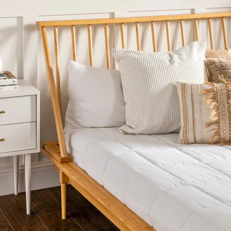 Massief houten spijlenbed