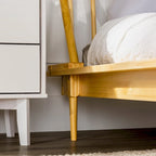 Massief houten spijlenbed